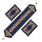 Luxury Blue Printed Table Runner - Designer Elegance