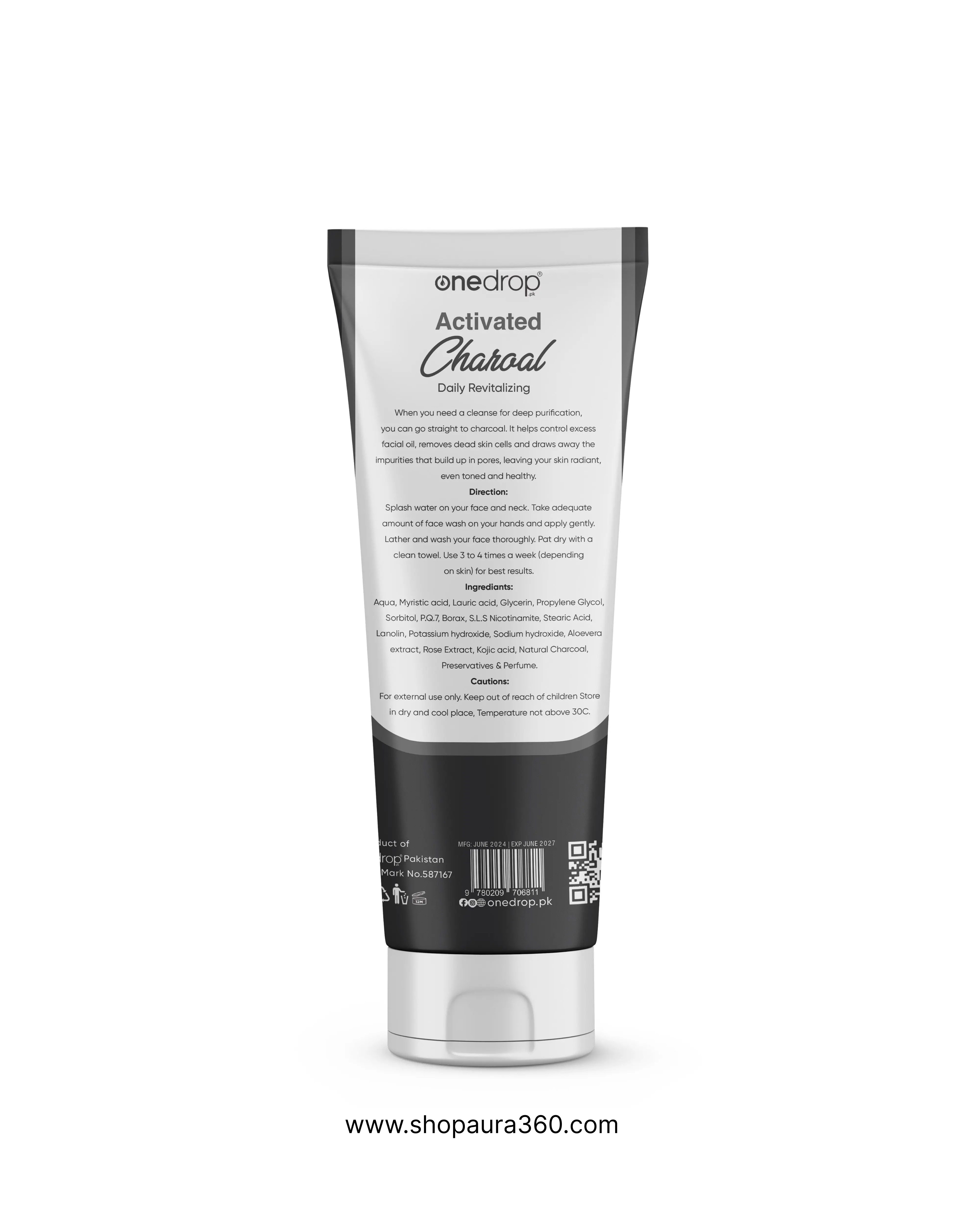 One Drop Activated Charcoal Facewash – 100ml