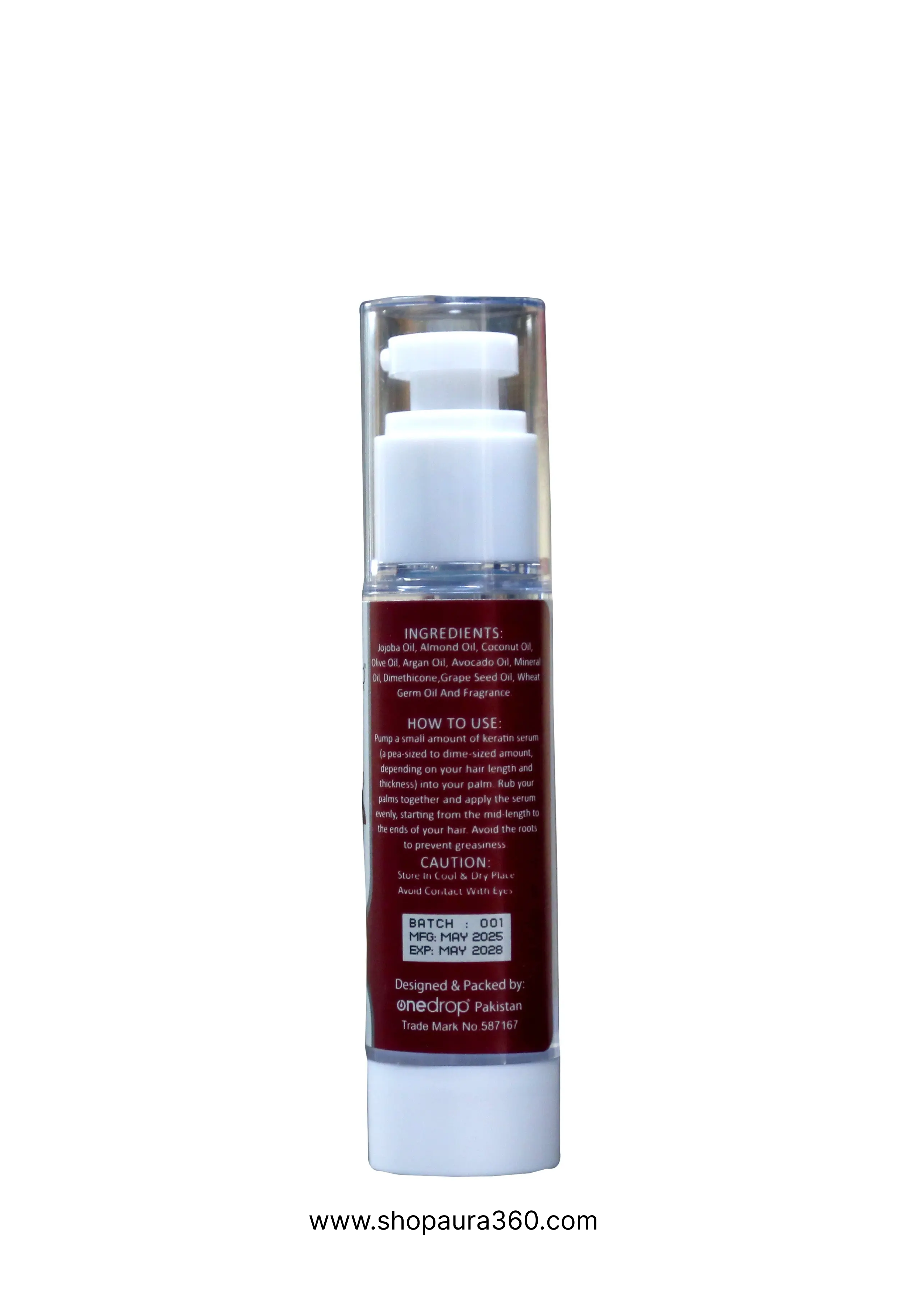 One Drop Keratin Smooth & Shimmer Serum – Frizz Control & Shine (100ml)
