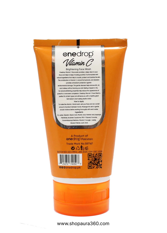One Drop Vitamin C Facewash 120ml – 100% Radiant, 100% Refreshing Glow