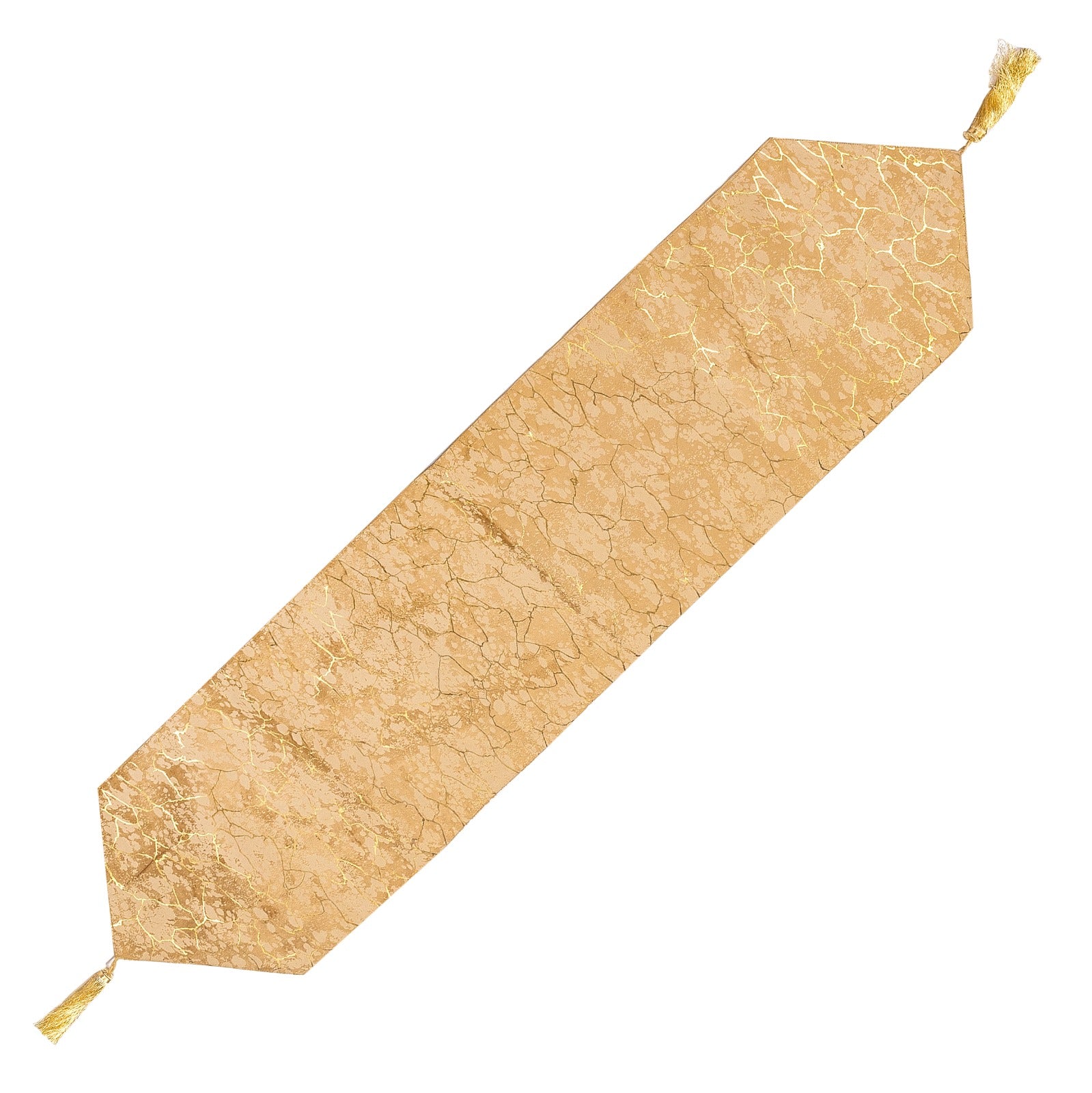 Beige Marble Design Table Runner for 6 Seater Dining Table