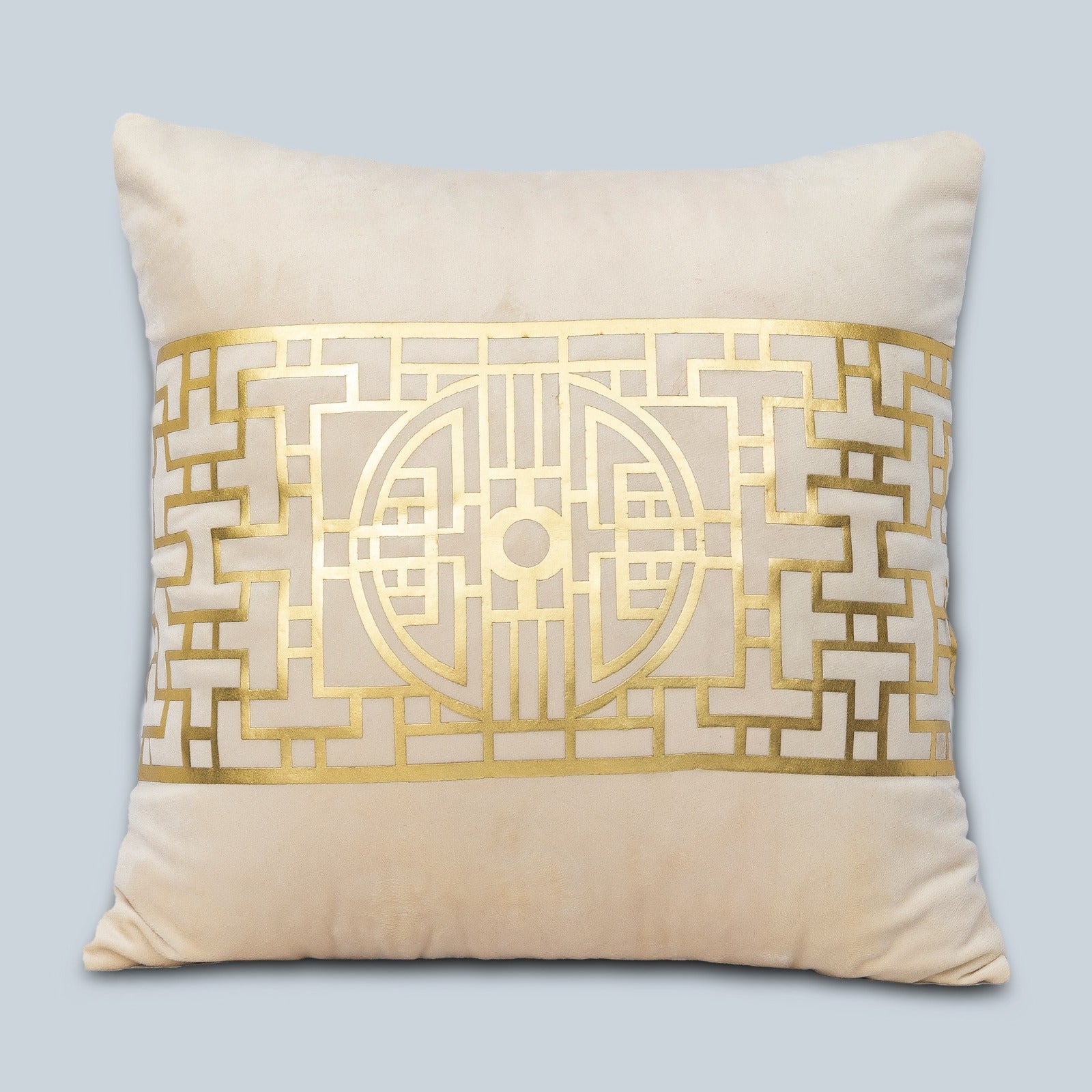Premium Beige Velvet Cushion - Luxury Home Decor