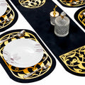 Black Table Runner for 6 Seater Dining Table