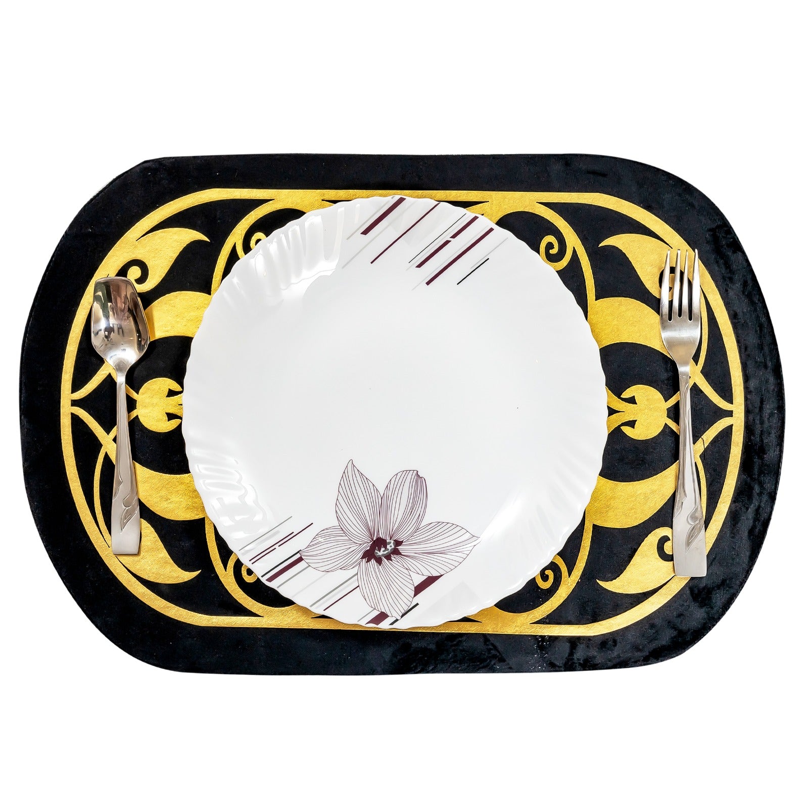 Black Table Runner for 6 Seater Dining Table