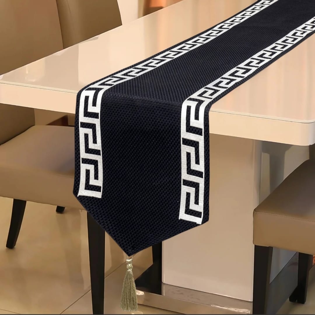 Premium Black Table Runner - Modern Luxury & Elegance