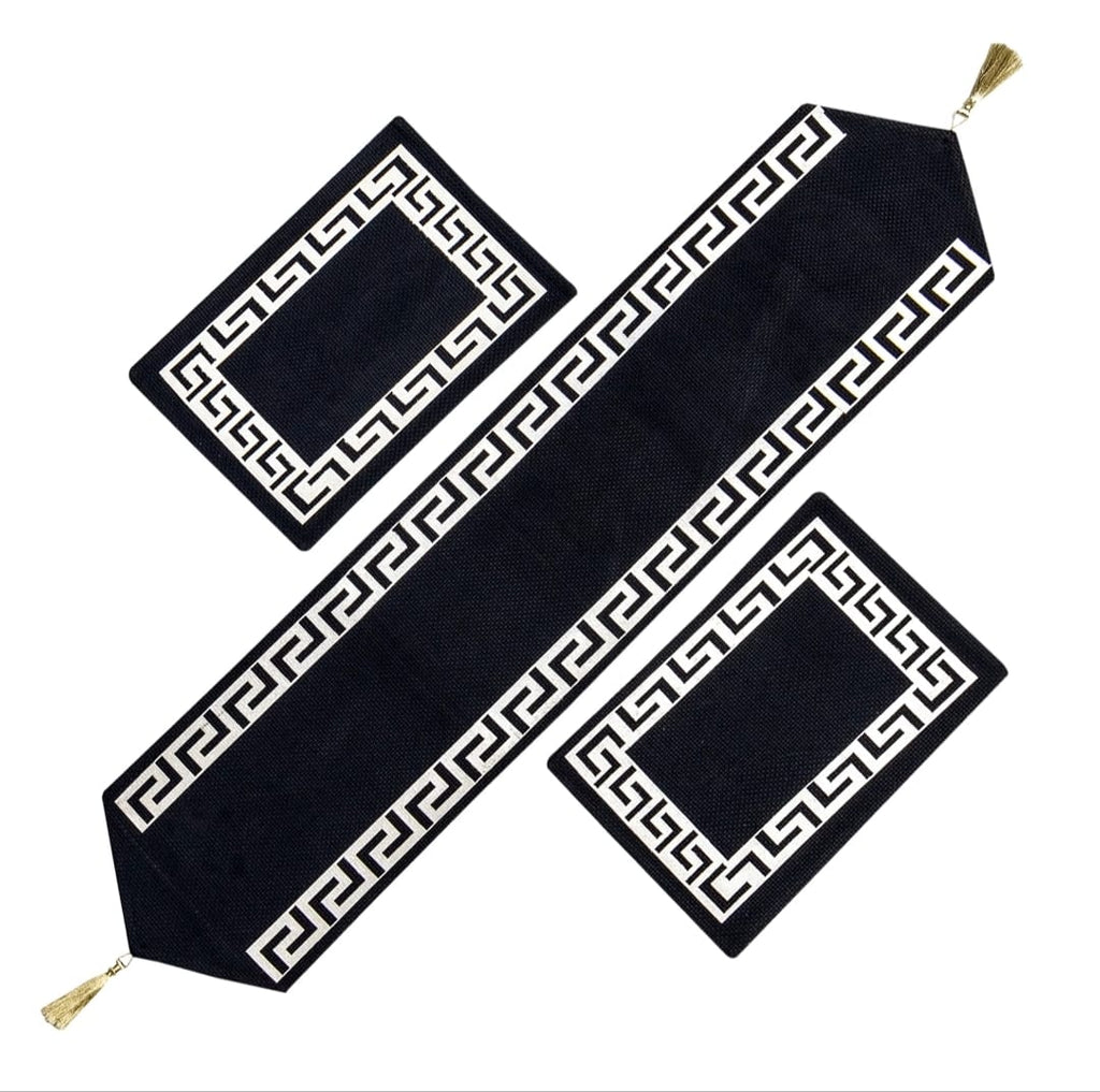 Premium Black Table Runner - Modern Luxury & Elegance