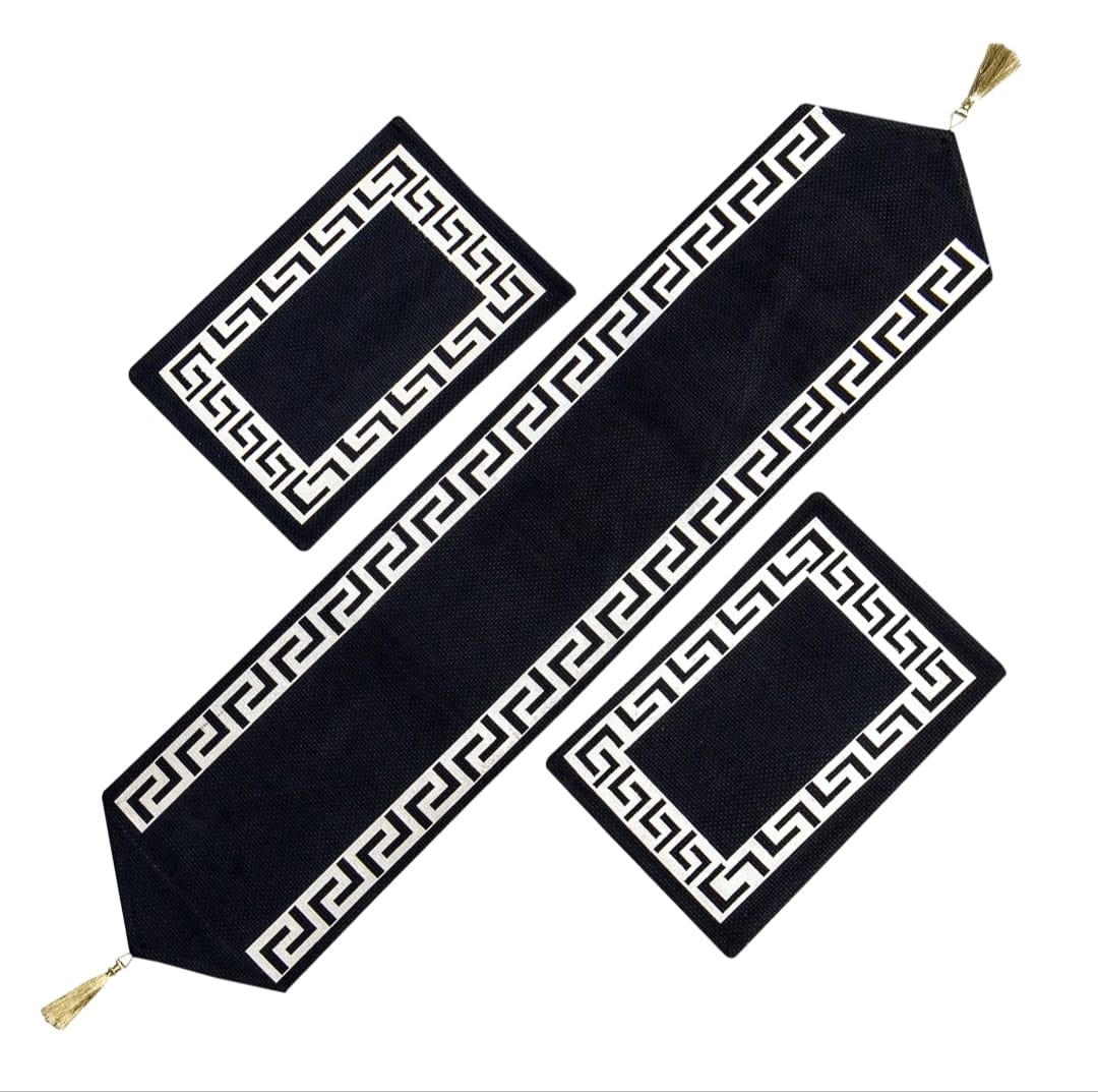 Premium Black Table Runner - Modern Luxury & Elegance