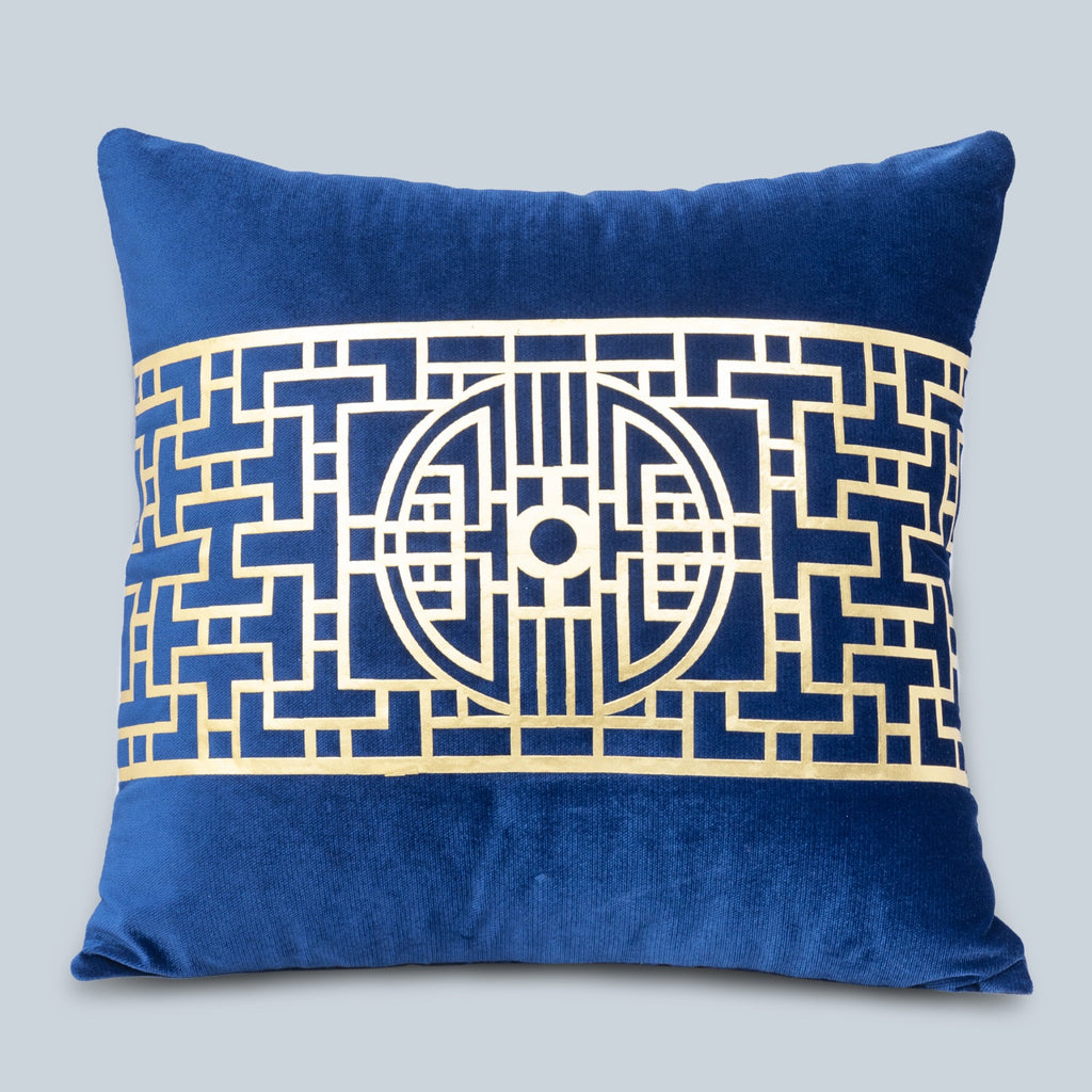 Premium Navy Blue Velvet Cushion - Luxury Home Decor