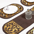 Brown Table Runner for 6 Seater Dining Table