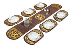 Brown Table Runner for 6 Seater Dining Table