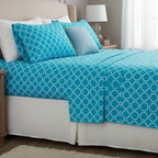 Turquoise geometric sheet different angle