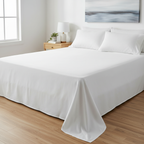 White bed sheet different angle