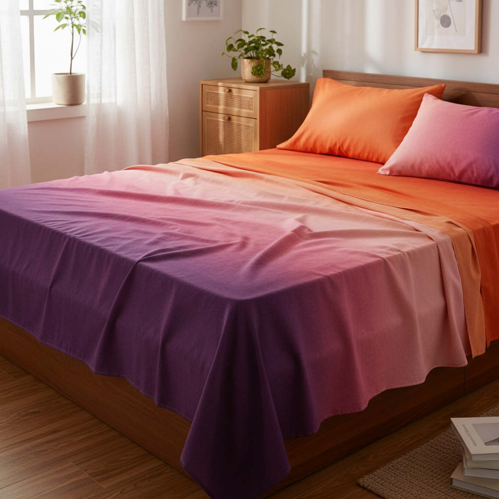 Sunset ombre sheet different angle