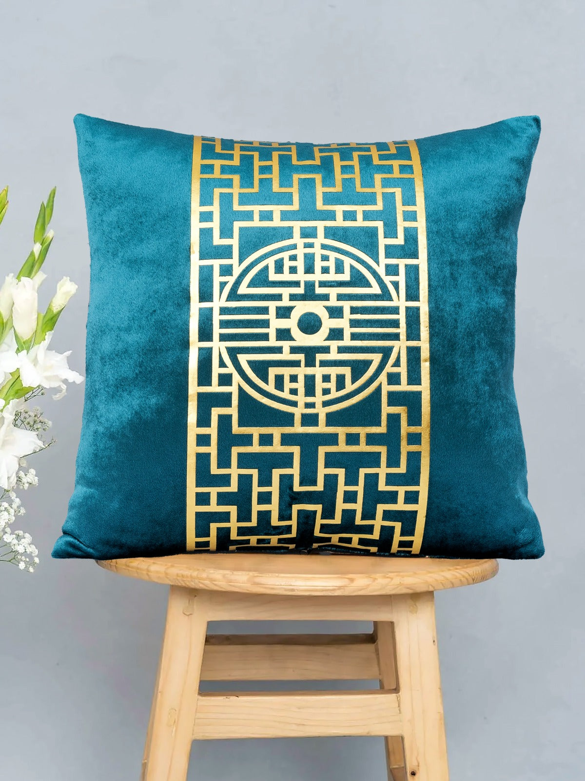 Premium Blue Velvet Cushion - Luxury Home Decor