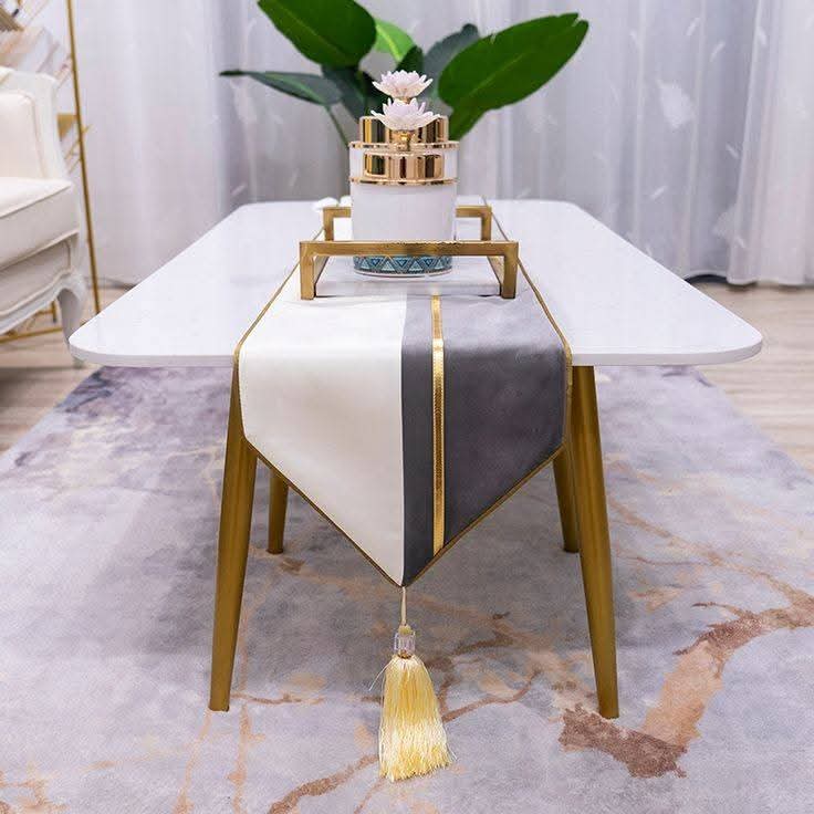 Dark Grey Lounge Table Runner - Contemporary Chic Decor