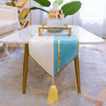 Light Blue Lounge Table Runner - Fresh Airy Decor