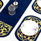 Navy Blue Table Runner for 6 Seater Dining Table