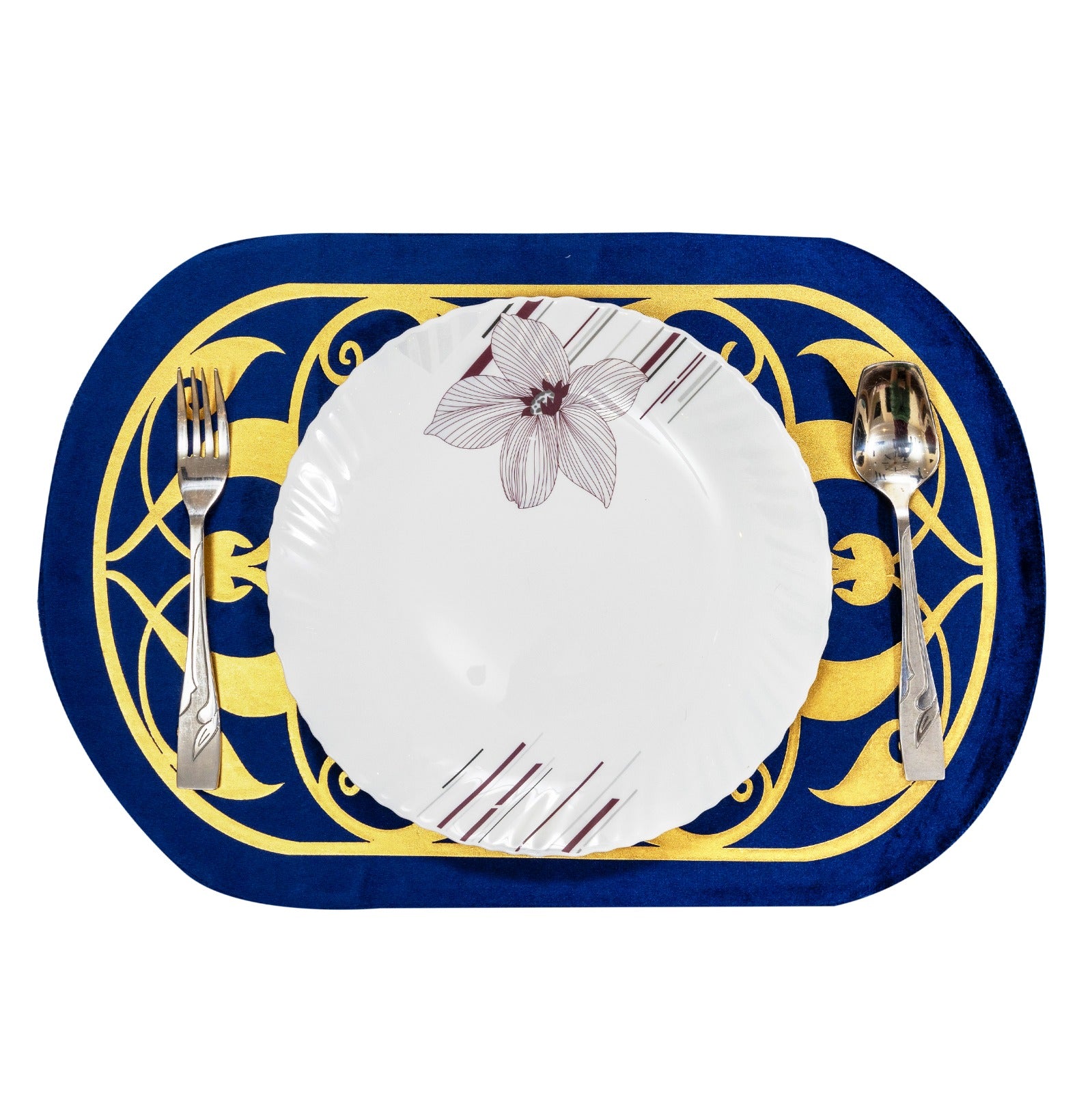 Navy Blue Table Runner for 6 Seater Dining Table