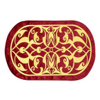 Deep Red Table Runner for 6 Seater Dining Table