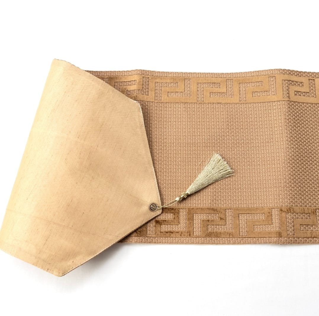 Premium Light Brown Table Runner - Elegant Dining Decor